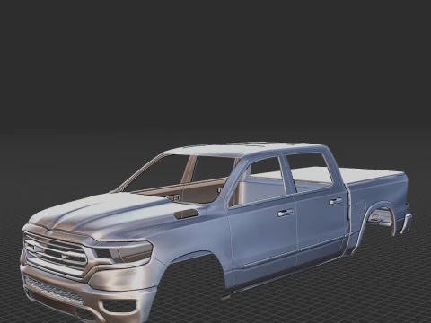 2019 Dodge RAM 1500 Body STL 3D Print Model