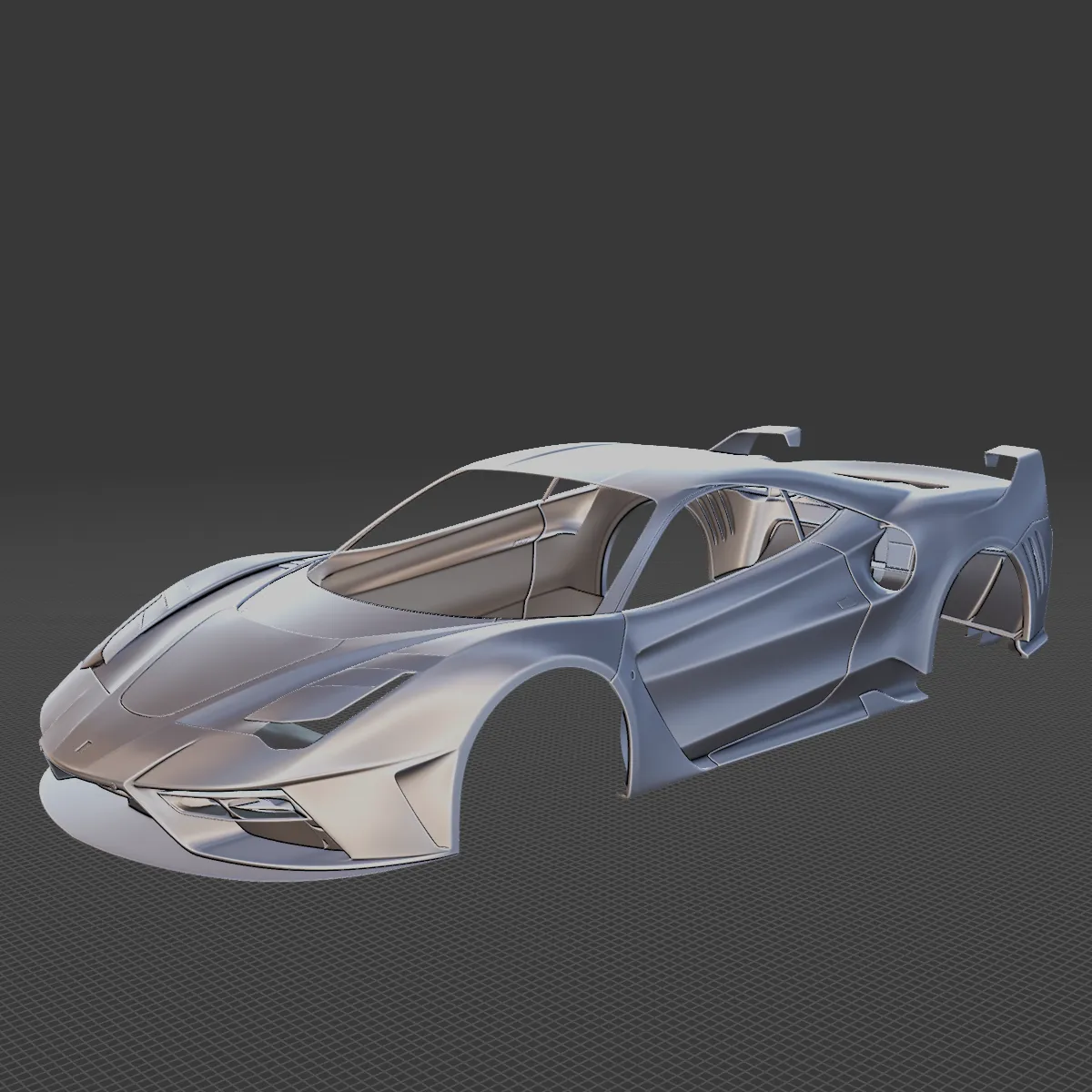 Ferrari 7X Design GTO Vision Body STL 3D Print Model .c4d .max .obj .3ds .fbx .stl .blend 