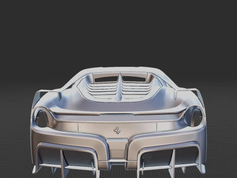 Ferrari 7X Design GTO Vision Body STL 3D Print Model