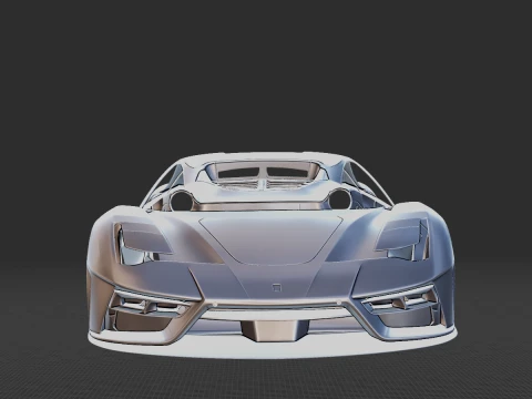 Ferrari 7X Design GTO Vision Body STL 3D Print Model