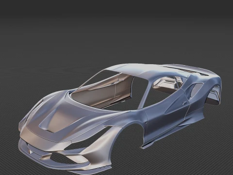 2020 Ferrari F8 Tributo Body STL 3D Принт Модель