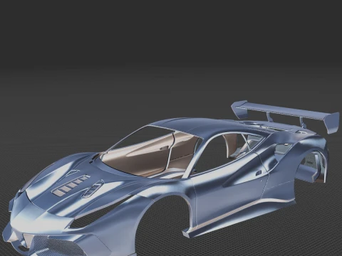 2021 Ferrari 488 GTB EVO Body STL 3D Принт Модель