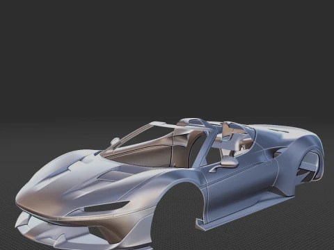 2017 Ferrari J50 Body STL 3D Принт Модель