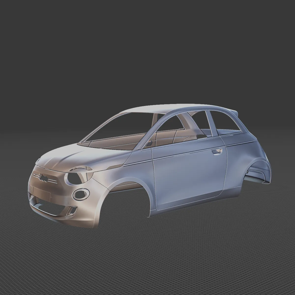 2021 Fiat 500 31 Body STL 3D Print Model .c4d .max .obj .3ds .fbx .stl .blend