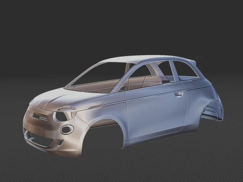 2021 Fiat 500 31 Carrozzeria STL Modello di stampa 3D