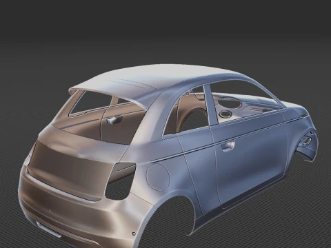 2021 Fiat 500 31 Body STL 3D Print Model