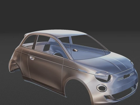 2021 Fiat 500 31 Body STL 3D Print Model