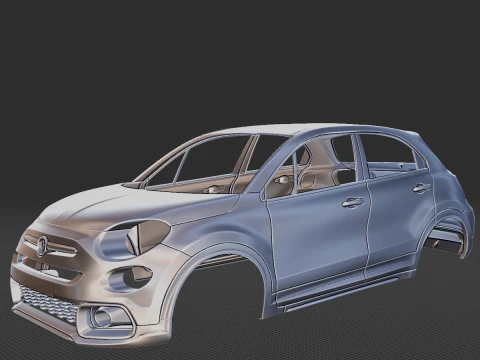2020 Fiat 500X Sport Body STL 3D Принт Модель