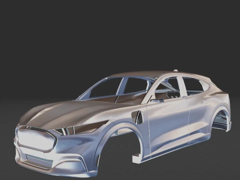 Mustang Mach-E Body STL 3D Print Model