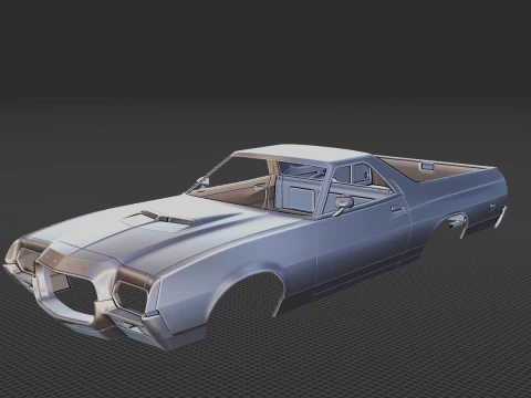 1972 Ranchero Body STL 3D Print Model