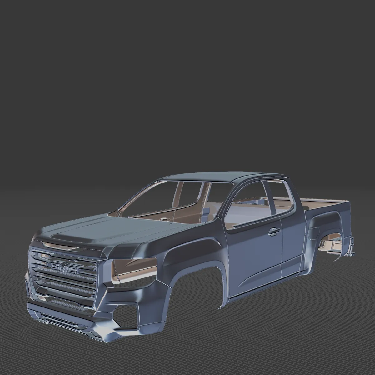 2021 GMC Canyon Short Body STL 3D Print Model .c4d .max .obj .3ds .fbx .stl .blend