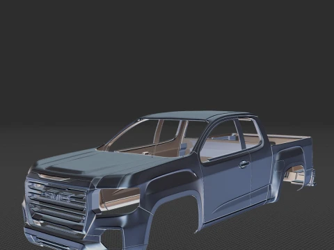 2021 GMC Canyon Short Body STL 3D Print Model