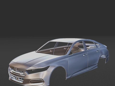 2018 Honda Accord LX US-Spec Sedan Body STL 3D Print Model
