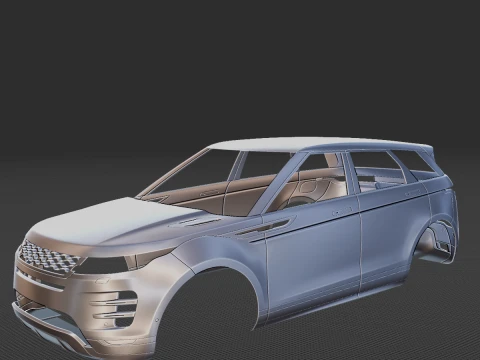 2020 Land Rover Evoque R-Dinamik G&ouml;vde STL 3D Baskı Modeli