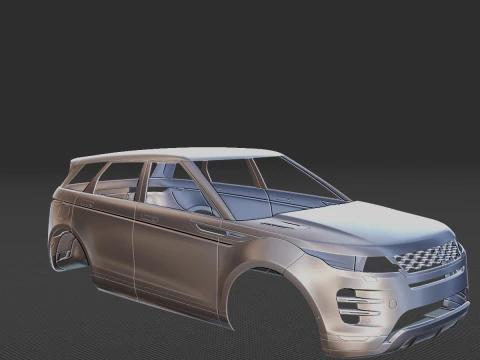 2020 Land Rover Evoque R-Dynamic Body STL 3D Print Model