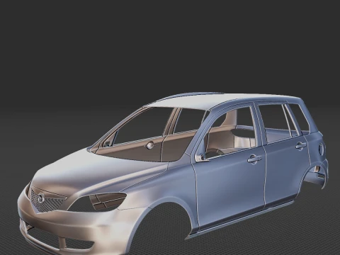 2003 Mazda 2 Body STL 3D Print Model