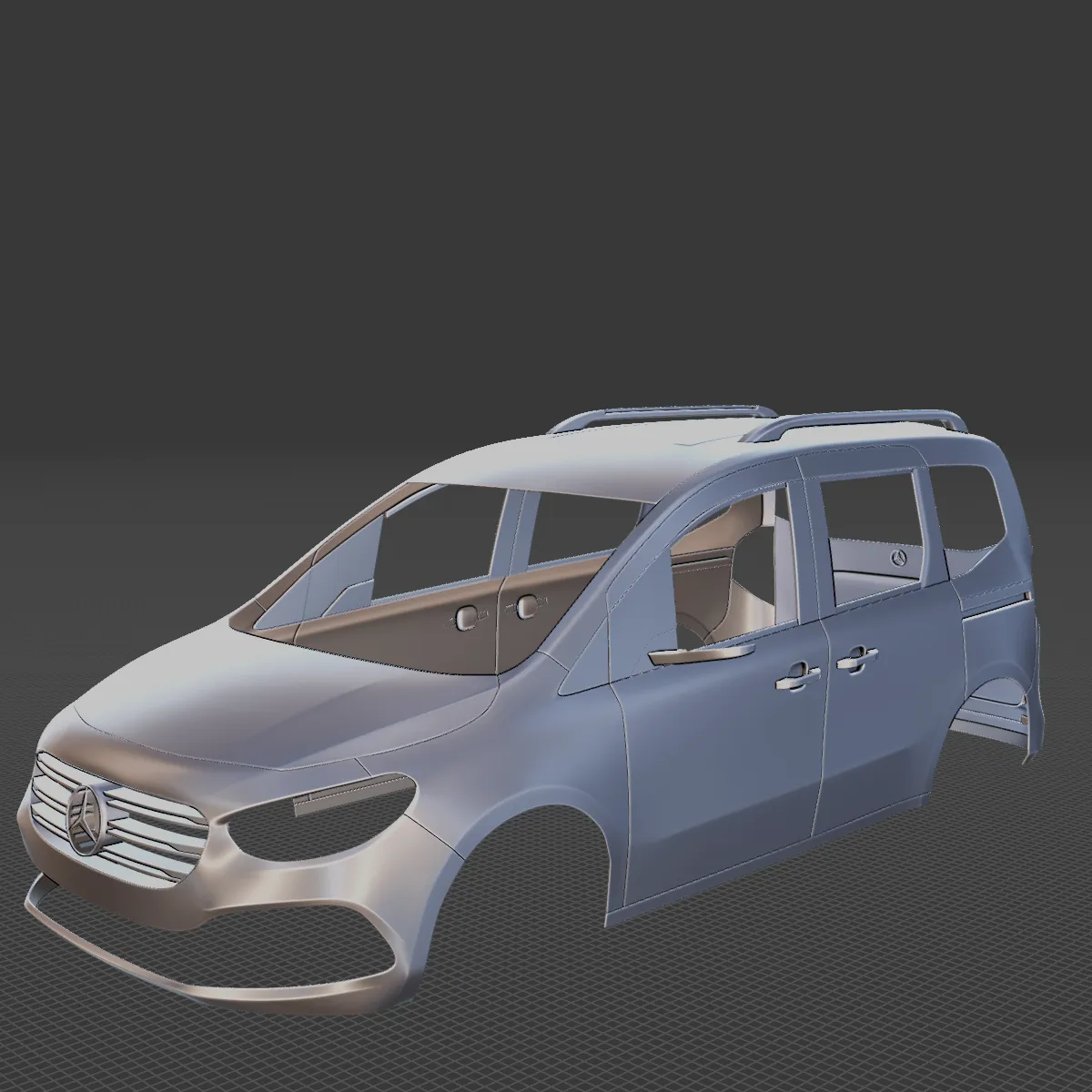 Mercedes-Benz T-Class Body STL 3D Print Model .c4d .max .obj .3ds .fbx .stl .blend 