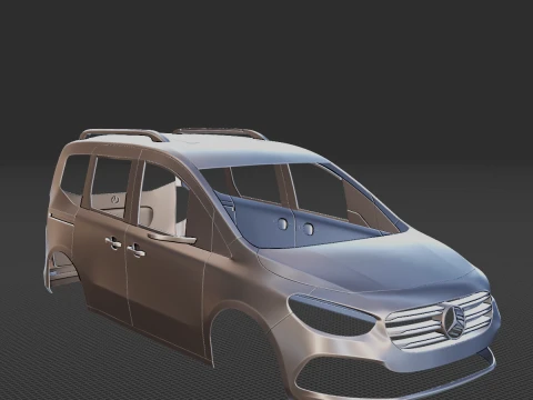 Mercedes-Benz T-Class Body STL 3D Print Model