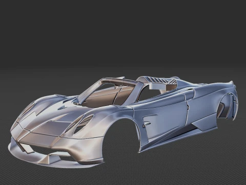 Pagani Huayra Body STL 3D Print Model