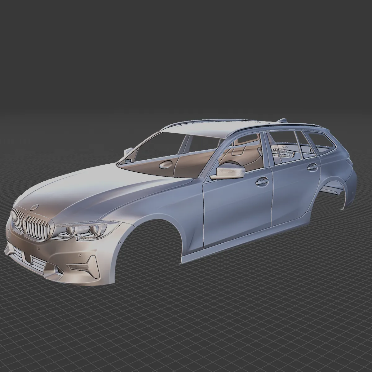 3 Series Touring G21 2020 Body STL 3D Print Model .c4d .max .obj .3ds .fbx .stl .blend