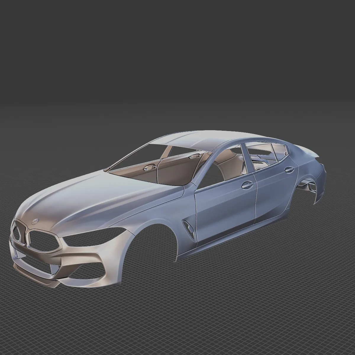 8 Series Gran Coupe 2020 Body STL 3D Print Model .c4d .max .obj .3ds .fbx .stl .blend 