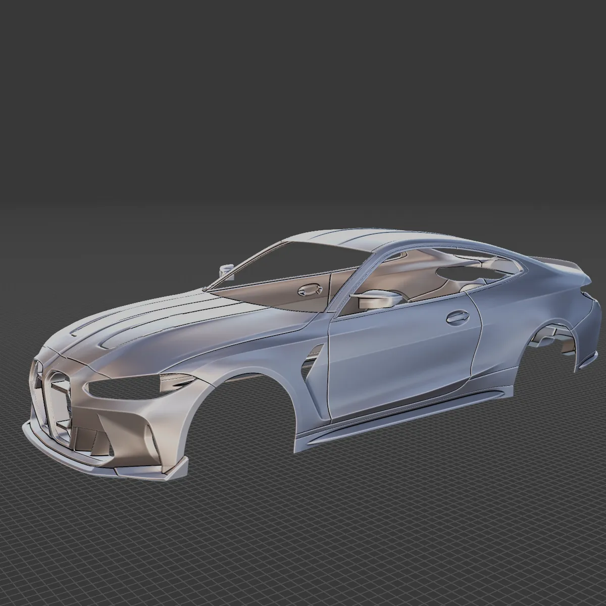 M4 CSL 2022 Body STL 3D Print Model .c4d .max .obj .3ds .fbx .stl .blend