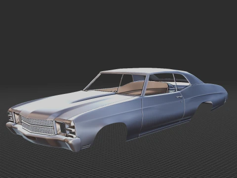 Chevrolet Chevelle SS 454 1971 Body STL 3D Model