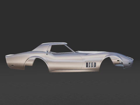 Chevrolet Corvette 1968 Body STL 3D Model