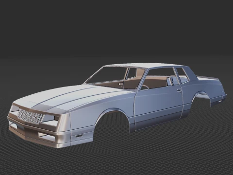 Chevrolet Monte Carlo SS 1986 Body STL 3D Model