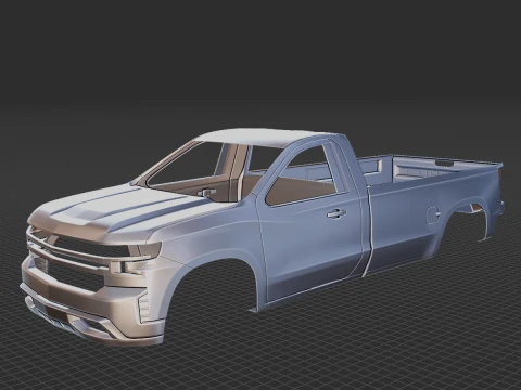 Chevrolet Silverado Monster Truck 2019 Body STL 3D Model