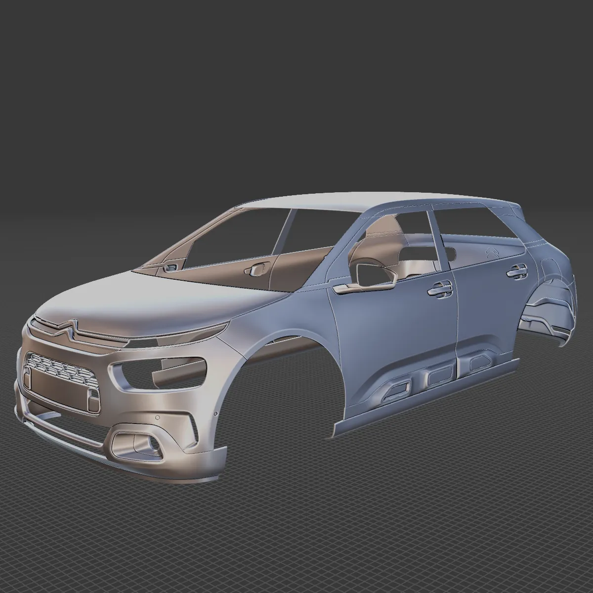 Citroen C4 Cactus 2018 Body STL 3D Model .c4d .max .obj .3ds .fbx .stl .blend 