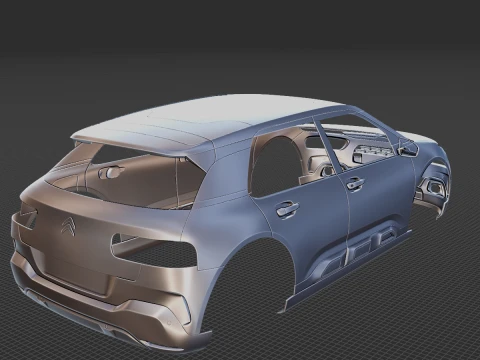 Citroen C4 Cactus 2018 Body STL 3D Model