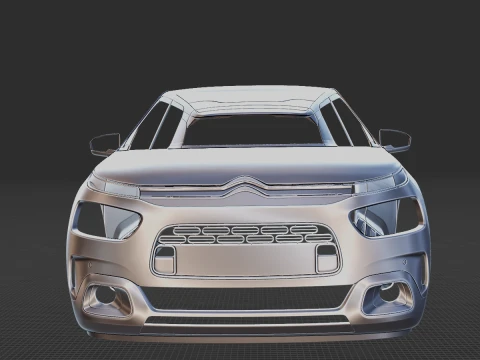 Citroen C4 Cactus 2018 Body STL 3D Model