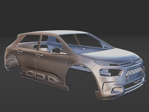 Citroen C4 Cactus 2018 Body STL 3D Model
