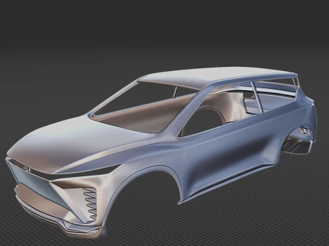 Crossover Car Body STL 3D Model