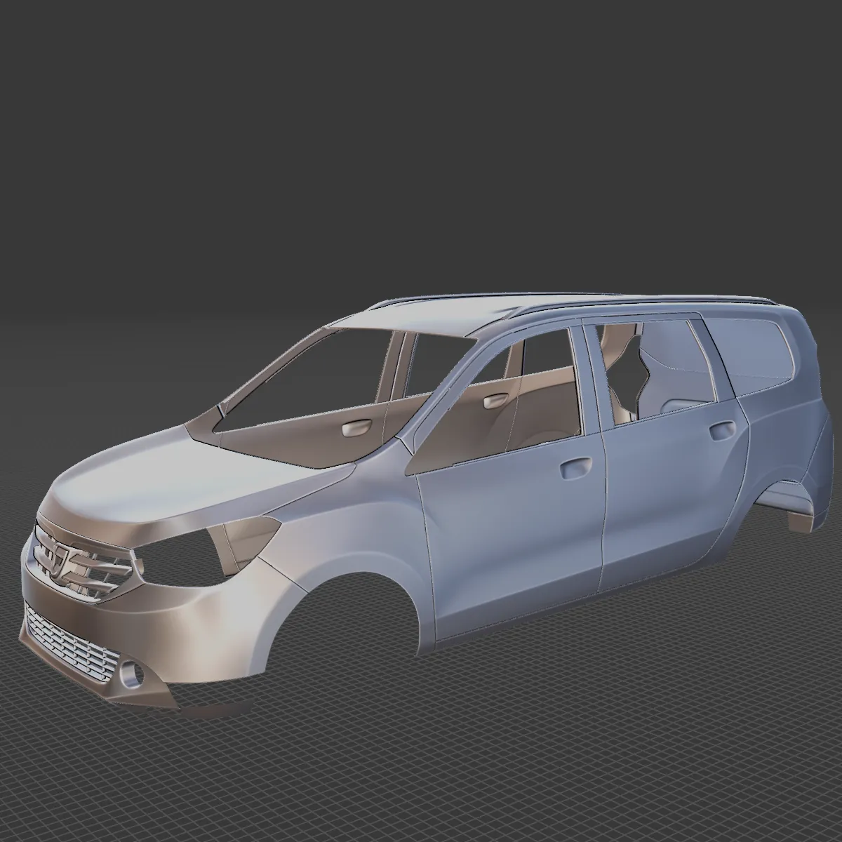 Dacia Lodgy 2012 Body STL 3D Model .c4d .max .obj .3ds .fbx .stl .blend 