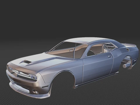 Dodge Challenger SRT Widebody 2017 Body STL 3D Model
