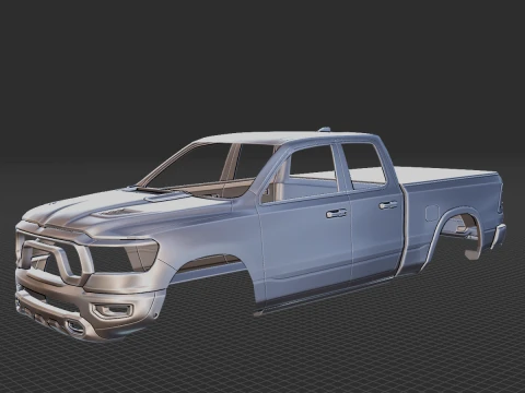 Dodge RAM 1500 Rebel 2019 Carrozzeria STL Modello 3D