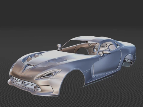 Dodge SRT Viper 2013 Body STL 3D Model