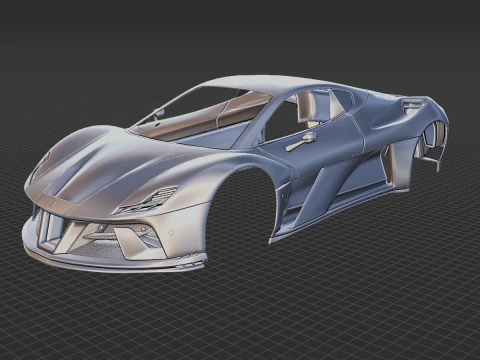 Ferrari 260GTB Concept Body STL 3D Model