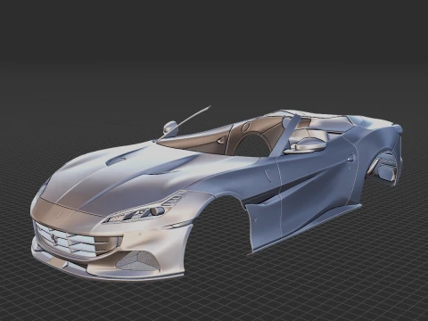 Ferrari Portofino M 2021 Body STL 3D 모델