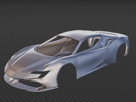 Ferrari SF90 Body STL 3D 모델