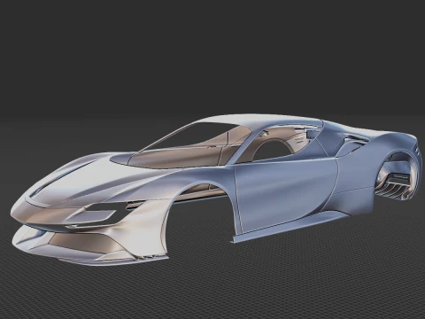 Ferrari SF90 Stradale 2021 Body STL 3D 모델