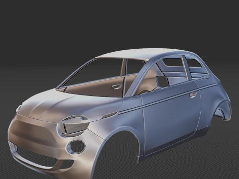 Fiat 500 La Prima Body STL Modelo 3D