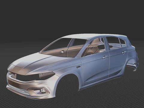 Fiat Tipo 5 Door 2021 Body STL Modelo 3D
