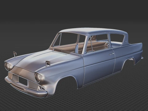 Anglia 105E 1967 Body STL 3D Model