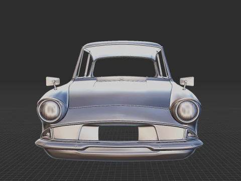 Anglia 105E 1967 Body STL 3D Model