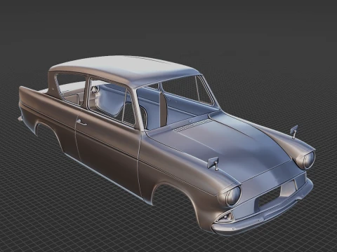 Anglia 105E 1967 Body STL 3D Model