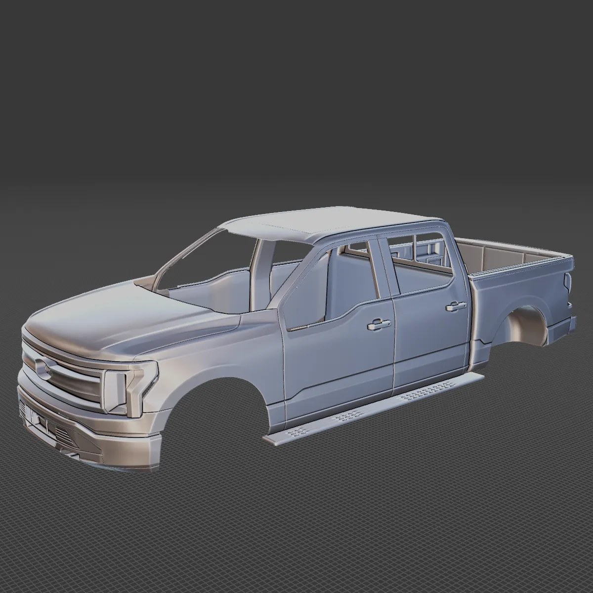 F-150 Lightning 2022 Body STL 3D Model .c4d .max .obj .3ds .fbx .stl .blend 