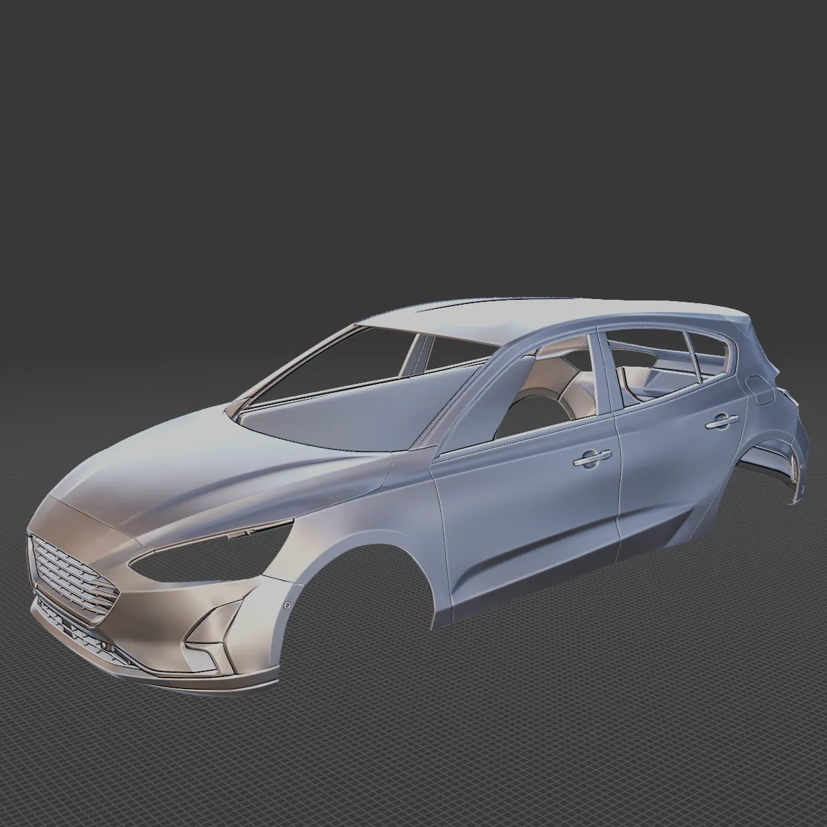 Focus 1 Body STL 3D Model .c4d .max .obj .3ds .fbx .stl .blend 